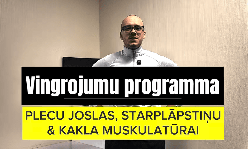 Vingrojumu programma LĀPSTIŅU, KAKLA MUSKULATŪRAI, PLECU JOSLAI